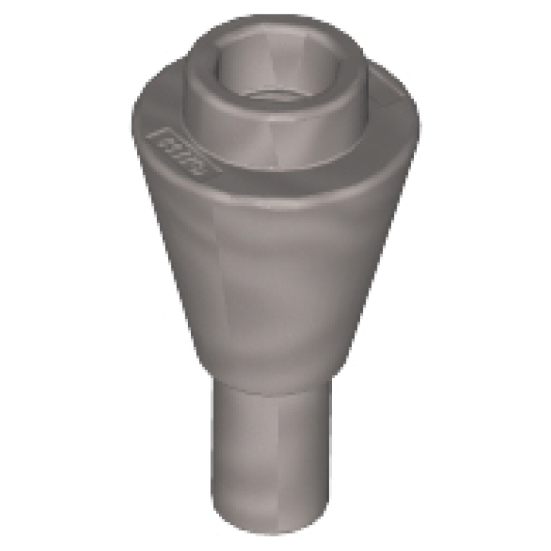 Kegel 1x1 omgekeerd met staaf (ijshoorn) Flat Silver